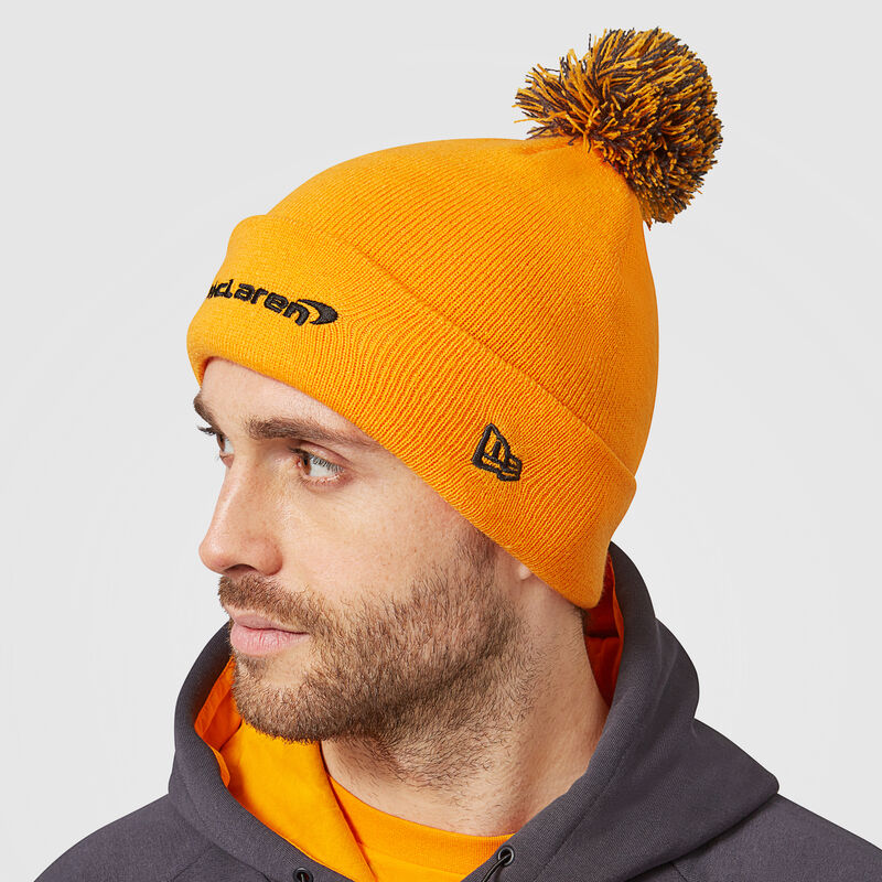 MCLAREN ESSENTIALS ESSENTIALS CUFF KNIT BEANIE - orange