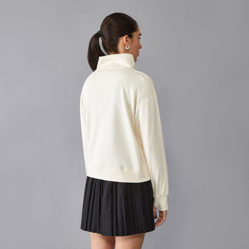 MAPF1 FW WOMENS RELAXED FIT 1/4 ZIP - off white