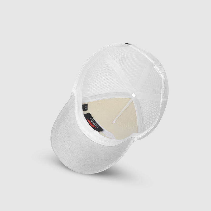 F1 FW BOUCLE TRUCKER CAP - white