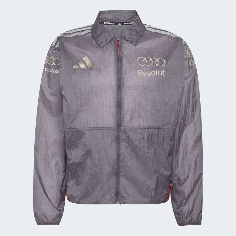 adidas 2026 Team Paddock Jacket 2026 - Audi F1 Team - Grey strata M for males - 4068819031932 - Fuel For Fans F1 Merchandise store