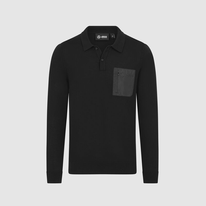 MAPF1 FW MENS ELEVATED KNIT POLO - black