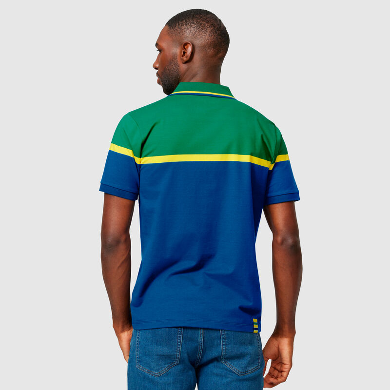 AS FW MENS STRIPE POLO - navy