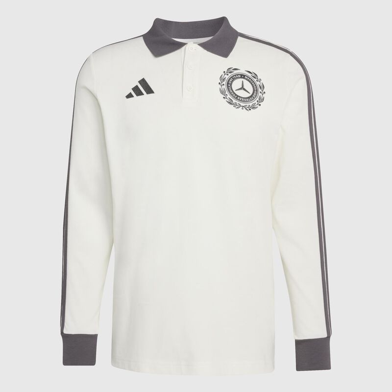 adidas Silver Arrows Icon Polo 2026 - Mercedes-AMG F1 - Off white S for males - 4068819451341 - Fuel For Fans F1 Merchandise store