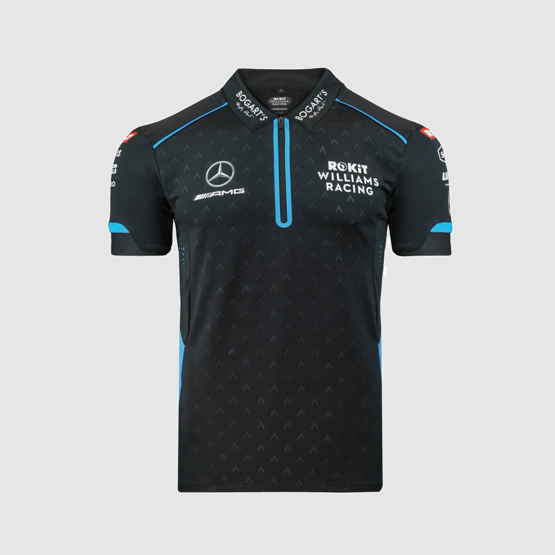 F1 Williams RACING 2019 Team Performance Polo Shirt Tee Top Nero Da Uomo Fanatici 